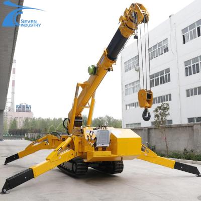 China Portable Movable 8 tons Spider Crawler Crane with diesel engine for narrow space for sale