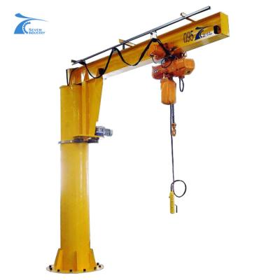 China SEVENCRANE I beam fixed column rotating aluminum mini 3t small jib crane for sale