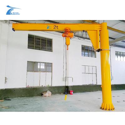 China SEVENCRANE Best price pillar 0.5 ton fixed column rotary gantry jib cranes motor for sale