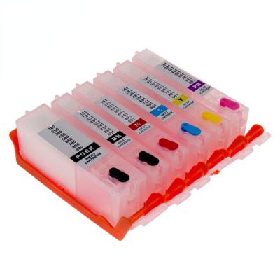 China Factory price 6 color ink cartridge for 580 refillable ink cartridge for 280 480 refillable ink cartridge refill ink cartridge for sale