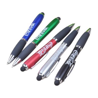 China Promotional Markers & Creative Led Highlight Bars Touch Screen Light Box Around Pearl Advertising Light Pen Student Spinning Battery Laser Pen for sale