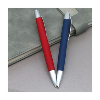 China Pen Wholesale High Quality Office Promotional School Supplies Plastic Ballpoint Pens Black and Blue Bullet Pearl Pen for sale