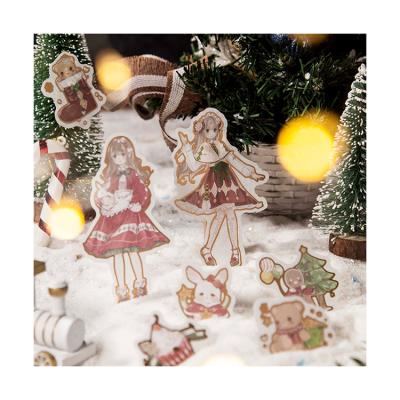 China Mini Christmas Decoration Stickers Diy Hand Account Decoration Stickers Cartoon Cute Stickers for sale