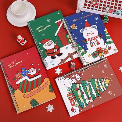 China Mini Cartoon Christmas Coil Notebook A5 Student Notebook Office Stationery Loose-leaf Notebook for sale