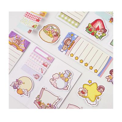 China Mini New Product Hot Sale Cute Cartoon Post-it Notes Set Folding Can Tear Memo Pad Sticky Note for sale