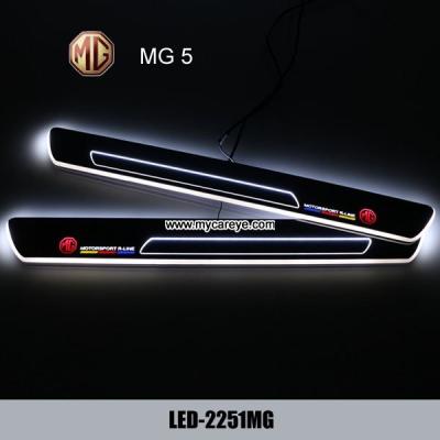 China MG 5 Car accessory stainless steel scuff plate door sill LED light for sale