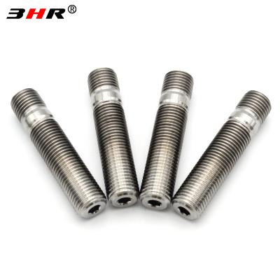 China High Performance 10.9 Grade Gr.5 Titanium Alloy Ti-6Al-4V Auto Wheel Stud Conversion Wheel Bolts To Support Nuts M14x1.5x65mm for sale