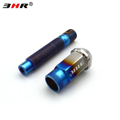 China Gr.5 Gr.5 Alloy Ti-6Al-4V Titanium Auto Wheel Stud Conversion Wheel Bolt To Lug Nut M14x1.25x78mm With Ti Lug Nut M4x1.25x48mm Gr.5 for sale