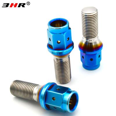 China Gr.5 Titanium Alloy 3HR High Performance Grade 10.9 Drilled 17mm Hex 60 Degree Cone Seat Gr.5 Titanium Alloy Ti-6Al-4V Auto Hook Bolts M12x1. 25x28mm for sale