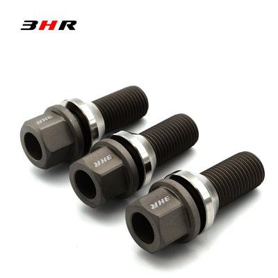 China Gr.5 Titanium Alloy High Performance 10.9 Grade 17mm Hex Floating 60 Degree Cone Seat Gr.5 Titanium Alloy Ti-6Al-4V Auto Hub Bolts M14x1.5 x28mm for sale