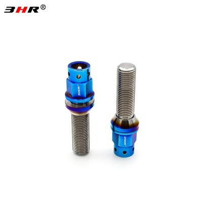 China Seat Gr.5 Titanium Alloy Ti-6Al-4V Cone Gr.5 High Performance 17mm Extended Cavity Hex Titanium Auto Hook Bolts M14x1.5 For Maserati for sale