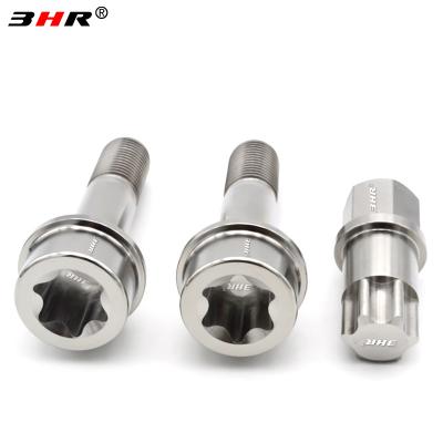 China Gr.5 Titanium Alloy 10.9 Grade Torx Socket 60 Degree Cone Seat Gr.5 Titanium Alloy Ti-6Al-4V Lug Bolt M14x1.5x52mm /62/67mm For Automotive Ferrari for sale