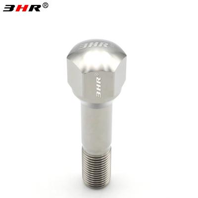 China Gr.5 Titanium Alloy 3HR 10.9 Grade Hex 60 Degree Cone Seat Gr.5 Titanium Alloy Ti-6Al-4V Lug Bolts M14x1.5x52mm For Ferrari Auto for sale