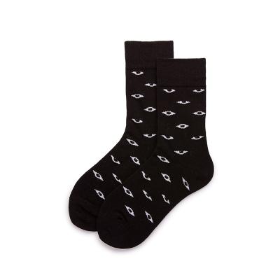 China OEM Fashion QUICK DRY Custom Jacquard Woven Small Eyes Pattern Neutral Bamboo Fiber Socks for sale