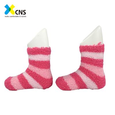 China Wholesale Antibacterial Fuzzy Baby Socks Cotton Children Winter Prewalker Comfortable Warm Thick Socks for sale