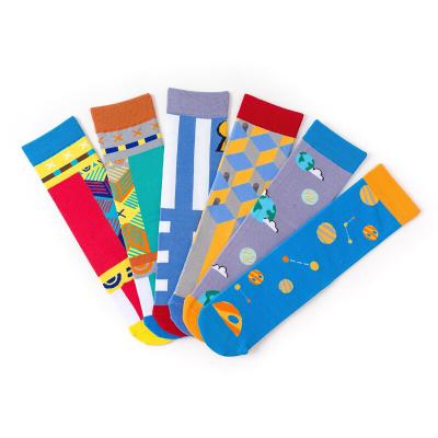 China Wholesale School Boy Tube Street Young Harajuku Trend Antibacterial Style Colorful Socks Happy Men for sale