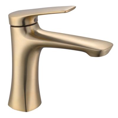 China Metered Faucets Single To Handle Contemporary Brass Modern Golden Long Basin Faucet For Bathroom for sale