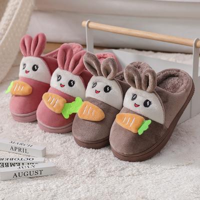 China Fashion trend fashion trend cotton slippers cartoon rabbit cute house indoor non-slip children's cotton shoes for sale