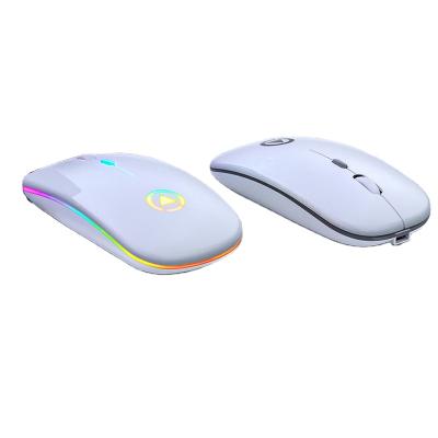 China Mini High Quality Rechargeable Mouse Silver Cutting Wireless Mute for sale