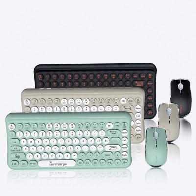 China OEM Retro Desktop Numpad Small Portable Round Key Top Computer Keyboard Diy Colorful Manufacturer 2.4G Wireless Keyboard and Mouse Combos for sale