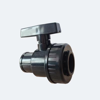 China General Manual PVC Union Valve Irrigation Valve Thread Single Ball Valve for sale