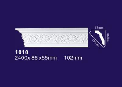 China Matt Pu / Polyurethane Crown Molding White Color For Interior Decoration for sale