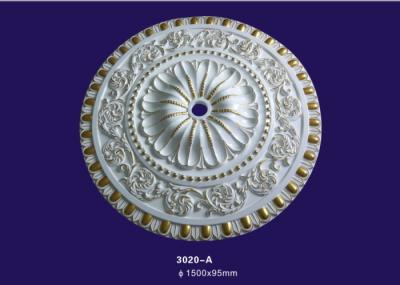 China Large Size Polyurethane Ceiling Medallion / Light Medallion For House Decoration for sale