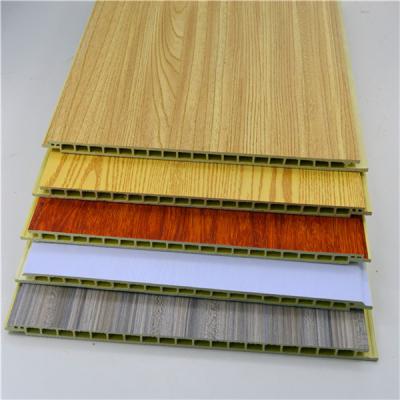 China Bamboo Fiber PVC Wood Plastic Composite Panel For House Hotel Office Decoration for sale