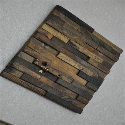 China Boat Wood Mosaic Wall Panels , 3D Ceiling Tiles For Hotel Decoration for sale