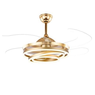 China OEM Modern Custom 48 Inch Simple Modern Led Chandelier Ceiling Fan Light Living Room Dining Room Ceiling Fan Light Remote Control for sale