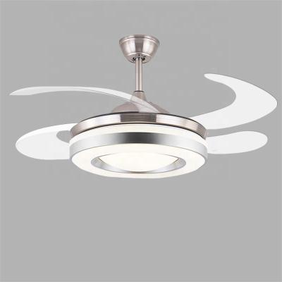 China Modern Ceiling Fan Blades Ceiling Lights Decorative Invisible Light Hidden Ceiling Led Remote Control For Living Room for sale