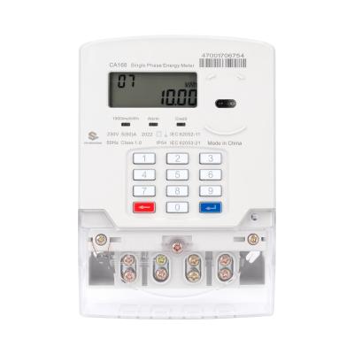 China CA168-L01 Multi Tariff STS Smart Prepaid Electricity Meter Smart Energy Meter With Keypad RF / LORA Communication for sale