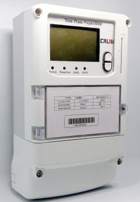 China Kaarttype Voorafbetaalde draadloze elektriciteitsmeter Residentiële 3-fase Kwh-meter Te koop