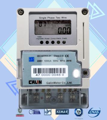 Cina Prepagamento con carta Misuratore elettrico monofase, Protezione da sovratensioni Misuratore di potenza wireless in vendita