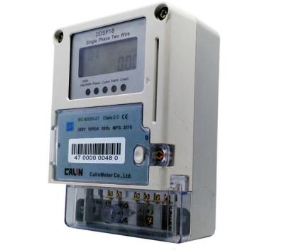 Cina Prepagamento con carta del contatore elettrico monofase IR ottico RS485 in vendita