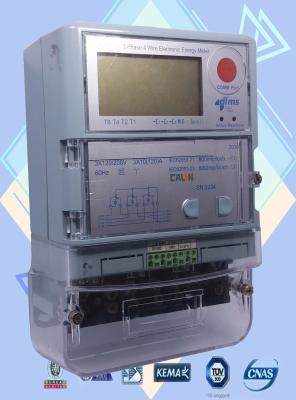 China 4 Medidor eléctrico de fase 3 de canal programado / medidor de potencia industrial prepagado en venta