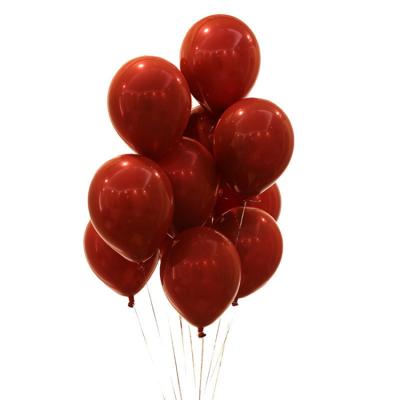 China Toy New Products Supplies Balloons Promotional 10 Inch Garnet Red Heart Shapted Latex Balloon For Valentine's Day Wedding Decorations for sale