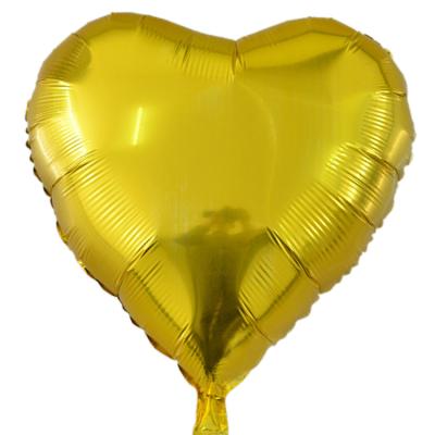 China Advertising Toy 18 Inch Color Foil Balloons Pure Heart Foil Balloon For Wedding Love Decoration for sale