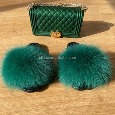 China Fashion trend fur slippers for women for sale