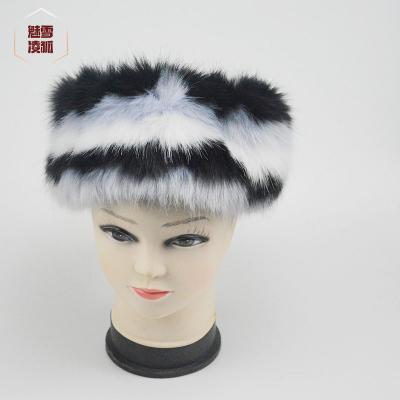 China New Arrival Faux Fur Winter Hair Accessories Girls Head Band Girls Tie Dye Faux Fur Elastic Headbands for sale