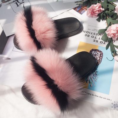 China New Hot Sale Anti-odor Slide Sandals Women Fur Slipper Fur Lady Slipper for sale