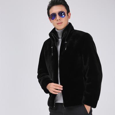 China Factory direct wholesale faux fur anti-shrink coated men's fur coats mink hooded men's fur coats for sale