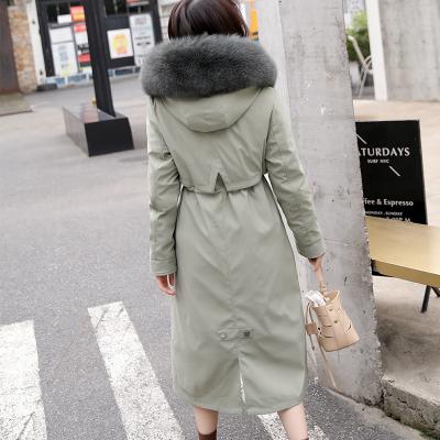 China Factory direct wholesale furs army parkas parka jacket anti-shrink with furry furry parka women for sale