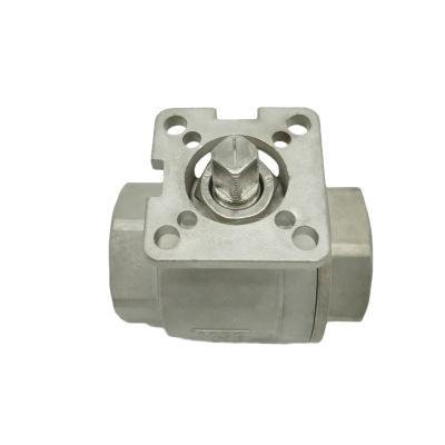 China General Stainless Steel Deck Threaded Two-piece Ball Valve The Top Can Be Customized Pneumatic Head / Electric Head SS 304/316 for sale