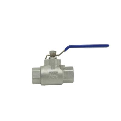 China General High Quality Durable SS 304 316 Stainless Steel Two Piece Threaded Ball Valve Manufacturer for sale