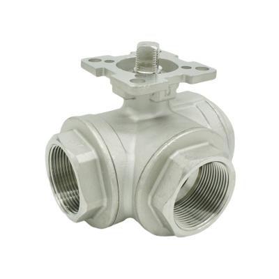 China Hot Selling General 2022 Supply 304 Internal Thread Special Three Way Stainless Steel T-Type Three Way Ball Valve for sale