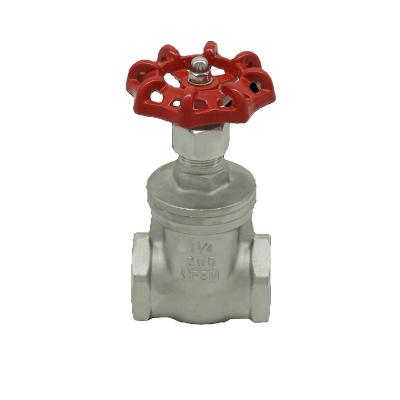 China 1/4 Inch Stainless Steel Female Thread 304 316 Gate Valve Water General China Manufacturer Handle Rotary Type CF8M for sale