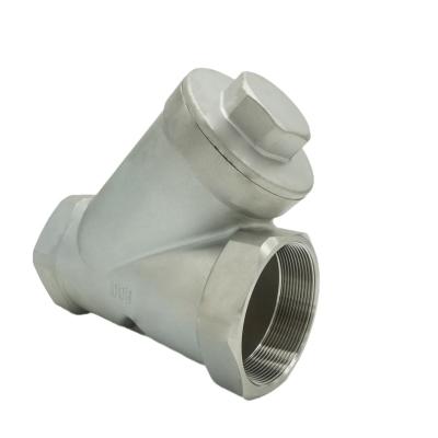 China 316 Stainless Steel Female Thread SS 304 Filter Fittings Gasoline General High Quality Screw Filter Fittings Y-Type Bucket for sale