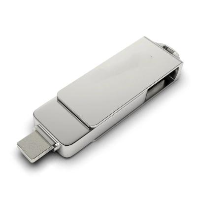 China USB 3.0 Otg USB 3.0 Otg PenDrive USB 3in1 High Speed ​​Data Factory Price Saving Multifunctional Rotating Flash Drive For Iphone for sale