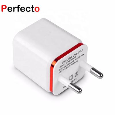 China Portable Wall Charger Smart Travel Adapter Wall EU USA Plug Mobile Phone Charger Dual 2 USB Charger for sale